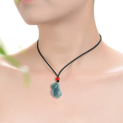 1pc Simple Braided Red String Jade-like Safe Buckle Pendant Necklace,  Suitable For Girl's Gift | SHEIN USA